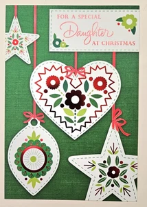 Merry Christmas. For A Special Daughter / Greeting Card (+ Envelope 7×5") - Picture 1 of 4