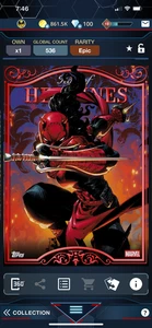 DIGITAL Topps Marvel Collect Hall of Heroines 25 Elektra Color Match - Picture 1 of 2