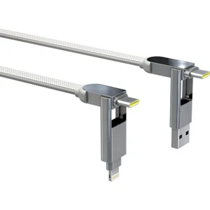 Rolling Square inCharge Ladekabel Multi Universal 6-in-1 Weiß 30cm 100W XLS02R - Bild 1 von 10