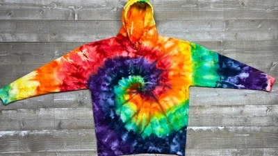 Adult Unisex Hand-dyed Tie Dye Hoodie Pastel Ice Dye | One-of-a-Kind | Sundyes - Image 1 of 3