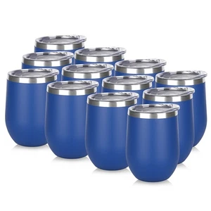 Stainless Steel Wine Tumbler Bulk with Lid, Personalized Insulated Tumblers S... - Picture 1 of 7