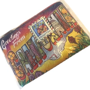 NWT Brighton Bags Greetings From California Postcard Pouch Cosmetic - Picture 1 of 4