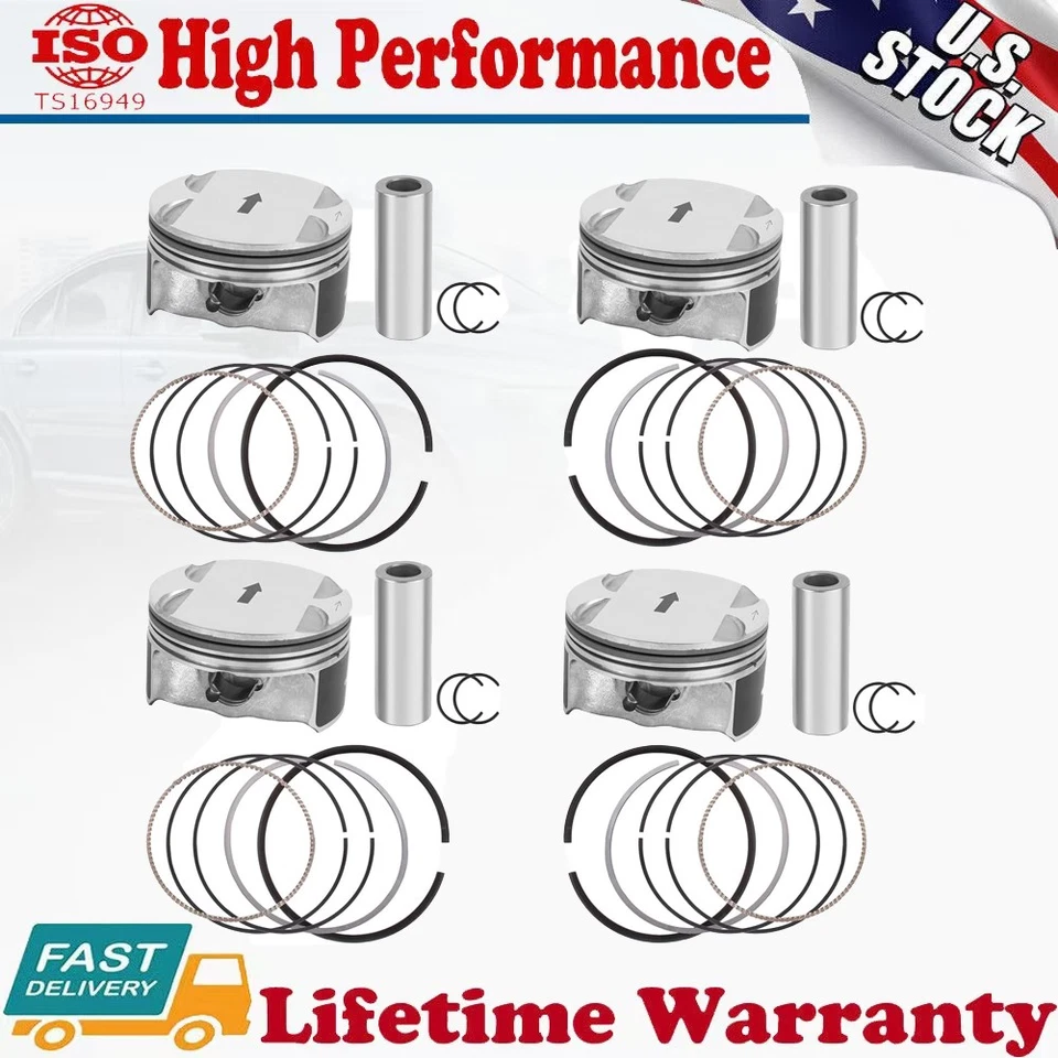 Kit de pistones y anillos de motor STD para Chevy Captiva Cobalt Equinox HHR Impala 2,4 L Foto 1 de 4