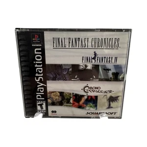 Final Fantasy Chronicles - Final Fantasy IV e Chrono Trigger PS1 CIB etichetta nera - Foto 1 di 4