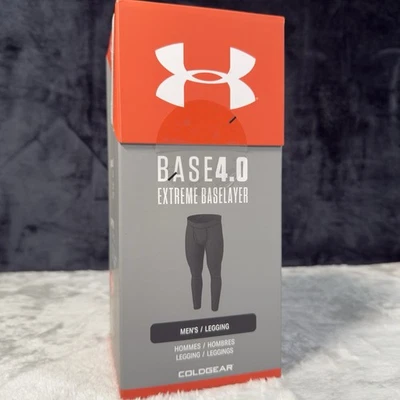Under Armour Mens Medium ColdGear Base 4.0 Extreme Baselayer Leggings Black - Image 1 of 2