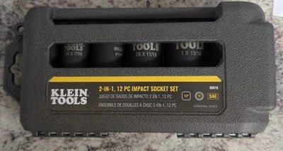 Klein Tools 66010 Impact Socket Set High-Torque Deep Sockets Brand New - Image 1 of 3