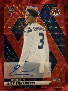 Nick Emmanwori 2025 Panini Mosaic RC Rookie Auto /199 Red Prizm - Bild 1 von 2