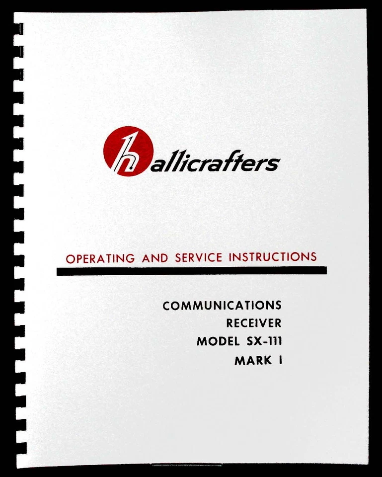 Hallicrafters SX-111 SX111 MK1 Receiver Manual Ham Radio - Image 1 of 1