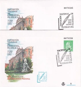 Spanien Ganzsache 1993 DRUCKFEHLER OHNE BRIEFMARKE. Ausstellungsstempel - Bild 1 von 3