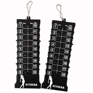 Scorecard Golf Portatile Nero 18 Fori Rettangolare Golf Stroke Putter Score Counter - Foto 1 di 5