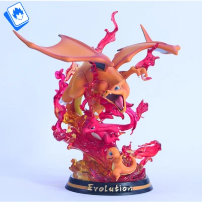 Action Figure Pokémon Charmander Evolution 26cm STATUA DA COLLEZIONE Anime - Immagine 1 di 4