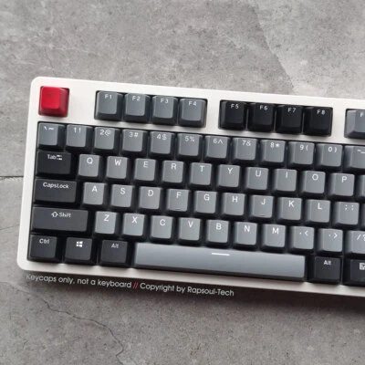 Dolch Grey Black Keycaps Doubleshot PBT fit Gateron Kailh TTC Mechanical Switch - Image 1 of 4