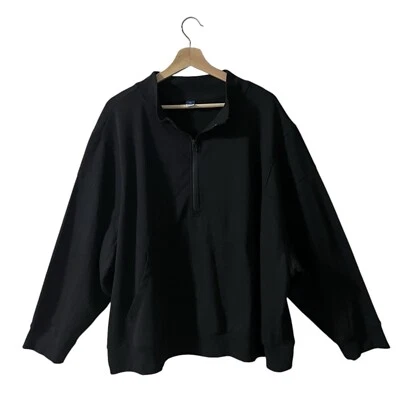 Pullover Old Navy 1/2 Cremallera Rib Moto Talla Grande 3X Black Jack French Terry 875865 Foto 1 de 4