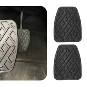 2 x Black Rubber Brake Clutch Pedal Covers For Nissan Qashqai 2007-2016 Durable - Picture 1 of 16