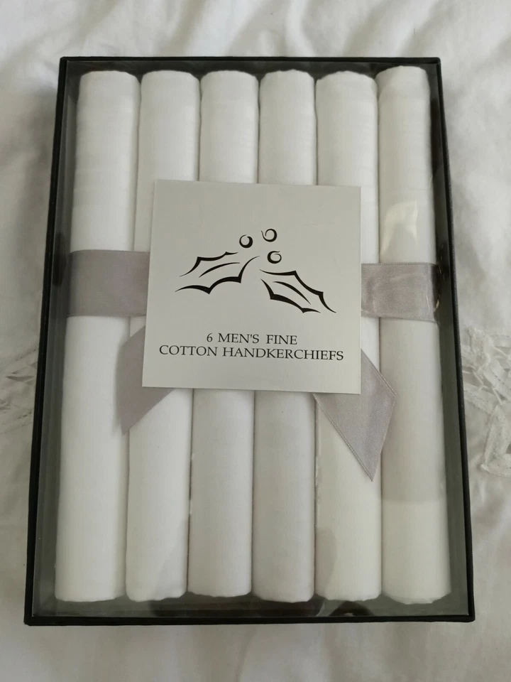 6 pañuelos de algodón fino Croft And Barrow. Nuevo en caja. Foto 1 de 3