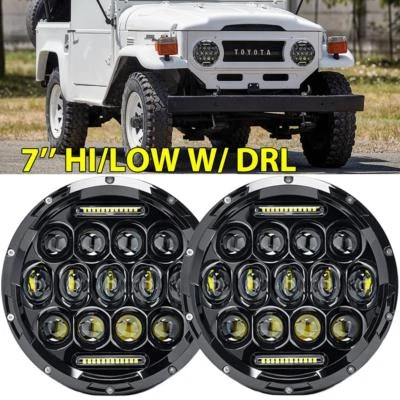 Faro 7" LED 75W haz alto/bajo DRL para Toyota Land Cruiser FJ40 1965-1985 Foto 1 de 4