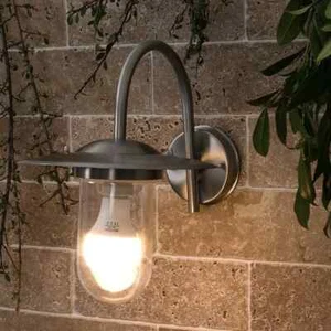 Schwanenhals Garten Wand Leuchte Außen Außen Weg Lampe Laterne **GRATIS LED GLÜHBIRNE** - Bild 1 von 2