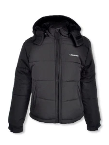 London Fog Boys’ Hooded Jacket with Shoulder Trim & Matching Beanie - Picture 1 of 23