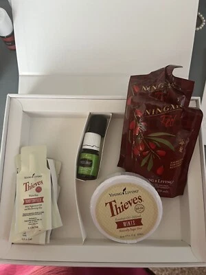 Caja de muestras Young Living. Purificador Full Stress Away 5 ml Thieves Ningxia Red Plus Foto 1 de 3