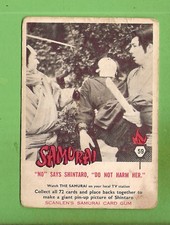 SCANLENS 1964 SAMURAI TV CARD #59 SHINTARO & FEMALE NINJA