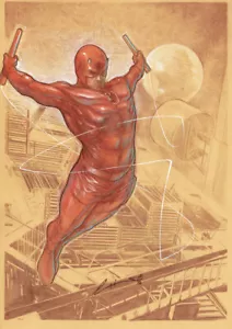 Emilio Laiso - Marvel comics Daredevil 30x40 cm. (A3) Original Color Art Pin Up - Foto 1 di 1
