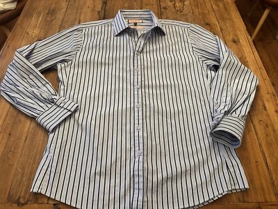 Pink Thomas Pink Men’s Button Shirt Size 16.5 42 Slim Fit Striped Office Preppy - Image 1 of 4