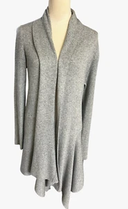 All Saints Keld Cardigan Wool Alpaca Blend Gray Asymmetrical LS Sweater M - Picture 1 of 8