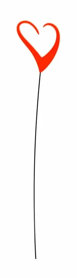 Blumen Topf Schale Stecker Herz Lichtzauber Acryl Neon Rot 7 x 32 cm Dekoration - Bild 1 von 1