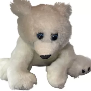Eisbär Plüsch Stofftier Antarktis Bären weiß 9 Zoll groß Blue Eyes Lashes - Bild 1 von 6
