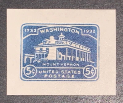 Travelstamps: US Stamps Cut Square Scott #U528 Mount Vernon Mint Hinged - Image 1 of 4