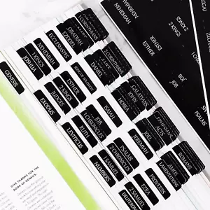 Reposition Laminated Bible Tabs, Large Print Stickers, Easy to Read and Apply Bi - Picture 1 of 12