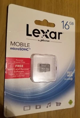 Lexar 16GB Micro SDHC Class 10 Brand New. - Image 1 of 2