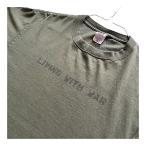 Rzadki t-shirt Neil Young Living With War album muzyczny zespół z lat 2000-dwustronny-XL