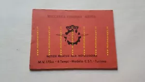 MV Agusta 175 C.S.T. Turismo 1954 manuale uso originale owner's manual - Imagen 1 de 5