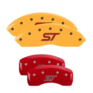 MGP Yellow/Red Caliper Covers Front & Rear Set For 2020-2024 Ford Explorer - Picture 1 of 14