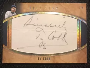 2017 Topps Five Star TY COBB AUTO 1/1 Legendary Cuts Cut Signature Autograph SP - Picture 1 of 2