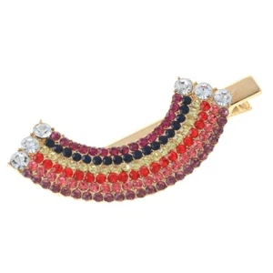 Gold Tone Metal Hair Clip With Rhinestone HC1027-MUL - Picture 1 of 2