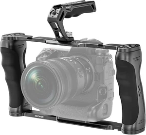 Universal Camera Cage & Top Handle with 3/8" ARRI Locating Pins Kit Video Rig C - Picture 1 of 9