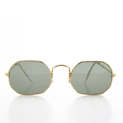 Gafas de sol con marco de metal octágono dorado - Roth Foto 1 de 3