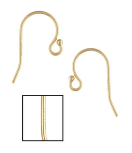 Alambres de oreja de extremo de bola rellenos de oro de 14 k 4 piezas / 10 piezas #6203-1 - Imagen 1 de 1