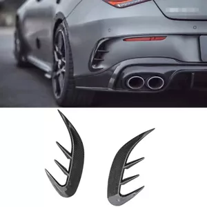 For Mercedes Benz W118 CLA35 A45 Dry Carbon Fiber Rear Bumper Fins Splitte 20UP - Bild 1 von 14