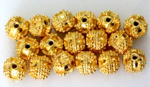 17PCS Gold Plated 925 Silver Beads 8mm Jewelry Making Gift 20g Spacer #G336 - Picture 1 of 3