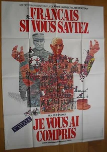 FRANCAIS SI VOUS SAVIEZ 3eme epoque affiche cinema 160x120 cm originale '72 - Imagen 1 de 1