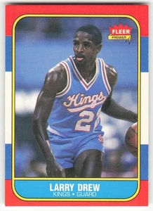1986-87 Fleer #25 Larry Drew BASKETBALL Sacramento Kings - Picture 1 of 2
