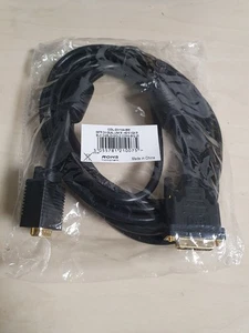 5m DVI To VGA Monitor Cable Black And Gold - Picture 1 of 3