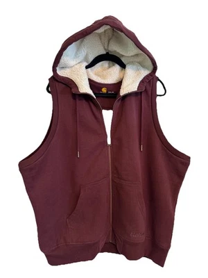 Chaleco con Capucha Forrado de Vellón Carhartt Sherpa para Mujer Talla XXL (20) Granate Foto 1 de 4