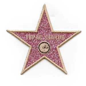 Tupac Shakur Hollywood Star Patch Walk Of Fame Embroidered Iron On - Picture 1 of 2