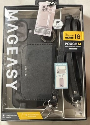 MAGEASY Diseñado para iPhone 16 Plus. Estuche tipo billetera - ¡Desmontable, 2 vías de transporte! Foto 1 de 4