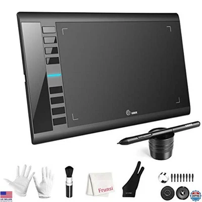 UGEE M708 10x6 Graphics Drawing Tablet - 8 Hot Keys, 8192 Pressure Levels, Black - Image 1 of 4