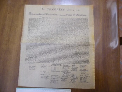 Vintage Déclaration d'Indépendance Amérique  Réplique Poster affiche - Imagen 1 de 3